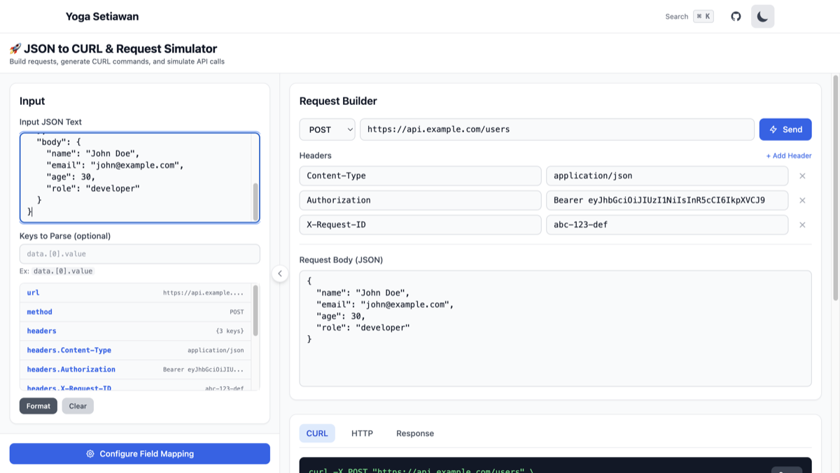 Auto-Parsed Request Builder